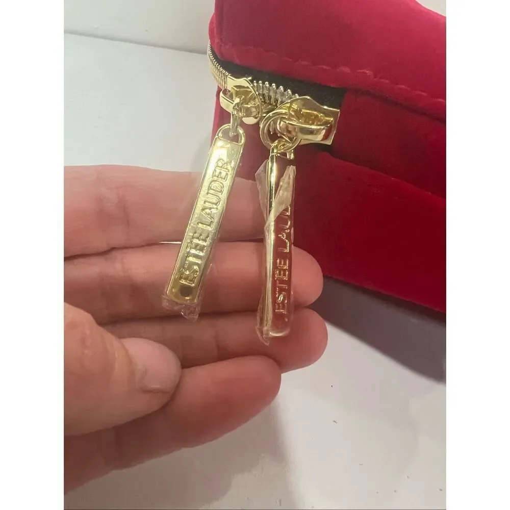 Estee Lauder Red Velvet train Case New Cosmetics